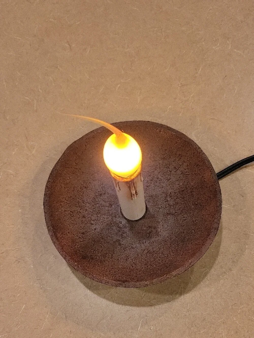 Flicker Flame LED Candle in Yellow by